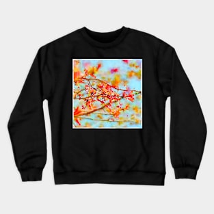 Watercolor Red Floral Branch Crewneck Sweatshirt